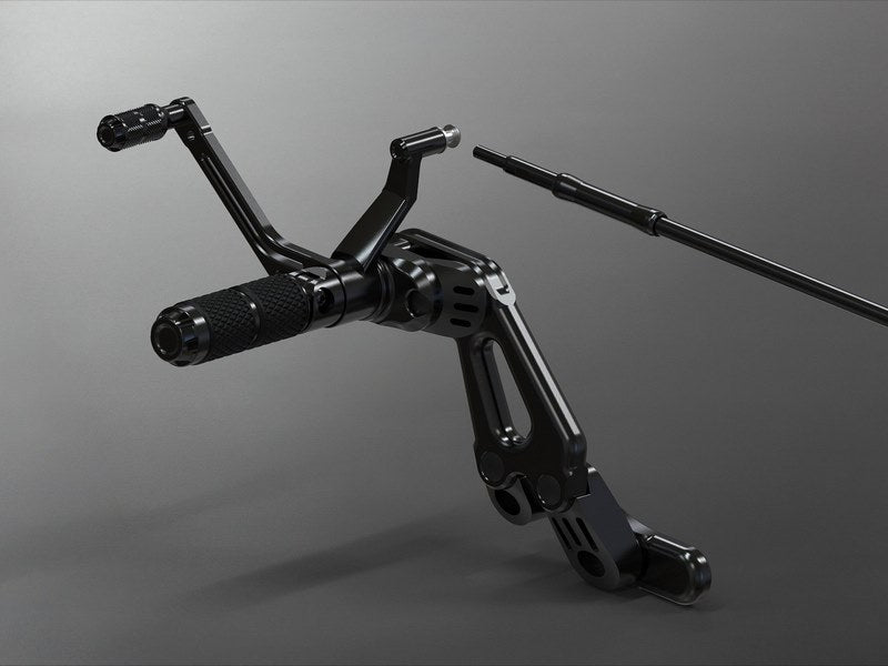 Wunderkind Forward control footrest set Harley, Black | 106698-F15