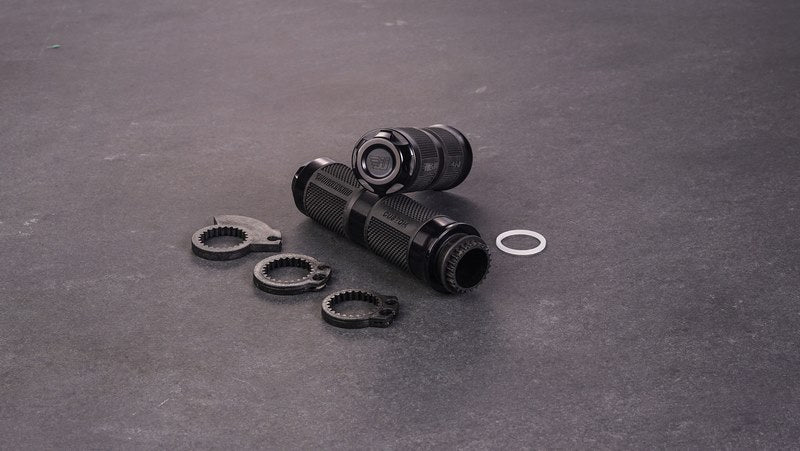 Wunderkind Grip set for 22,2 mm handlebar / end of grips design Hemisphere, Black | 106726-F15