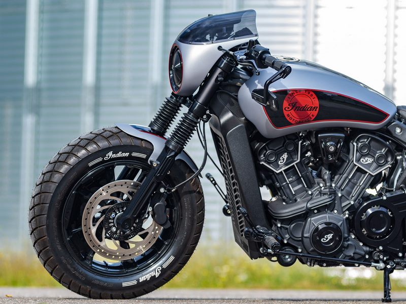 Wunderkind Metal fender for front wheel Indian Scout Bobber incl. mounting parts, Raw | 106734-F33