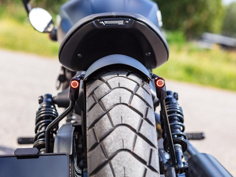 Wunderkind Metal fender for rear wheel incl. indicator/taillight combination & mounting material, Black shiny coated | 106735-F26