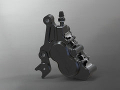 Wunderkind brake caliper isaac4 4-piston left - direct mounting Indian, without brake pad, Black | 106953-F15