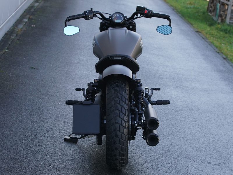 Wunderkind Adjustable Bobber seat incl. battery compartment cover, for original fender, Black | 106971-F15