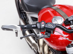 Wunderkind Front brake and clutch reservoir cover [set], Black shiny, re-milled | 107008-F22