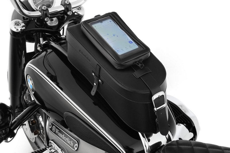 WUNDERLICH leather bag set CLASSIC for tank rails - black | 11850-000