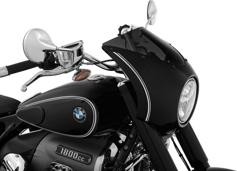 Wunderlich cockpit fairing »Rock ’n‘ Roll« - Blackstorm Metallic - white striped | 18000-012