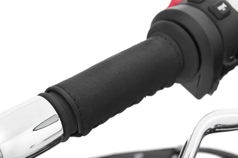 WUNDERLICH leather sleeves for the handles on the BMW R 18 - Set - black | 18701-002