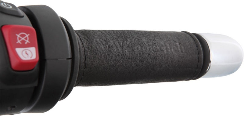 WUNDERLICH leather sleeves for the handles on the BMW R 18 - Set - black | 18701-002