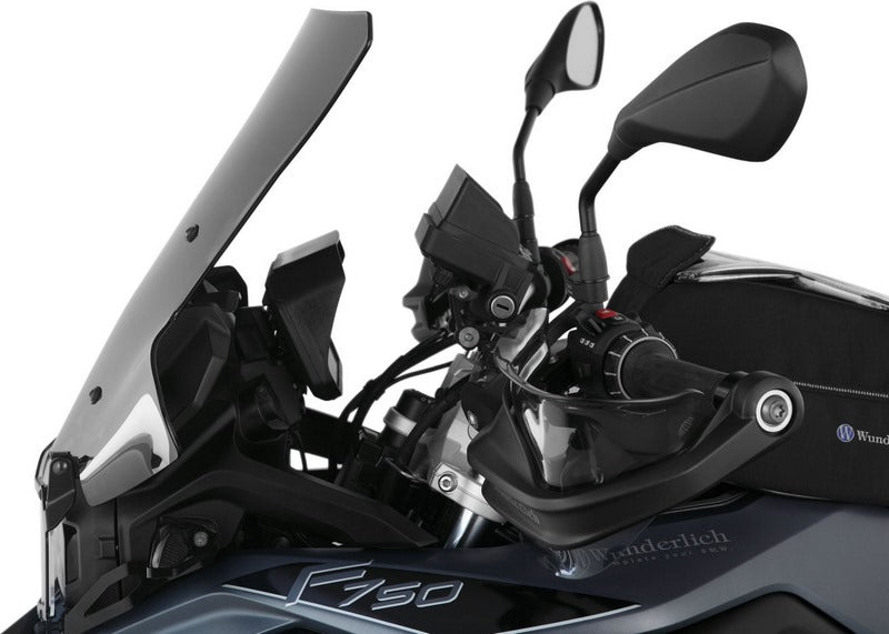 Wunderlich windshield»MARATHON« - Carrier long (160mm) - smoked grey | 20230-105