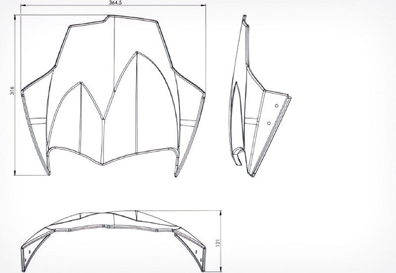 Wunderlich Windshield Flowjet - Black | 25590-002