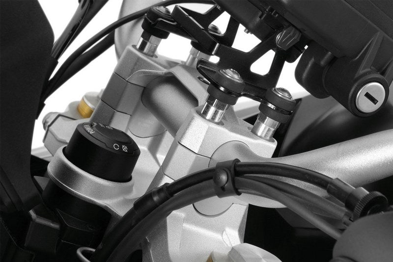 Wunderlich “Ergo” Handlebar Riser For Models With Bmw Sat Nav - Silver | 25800-201