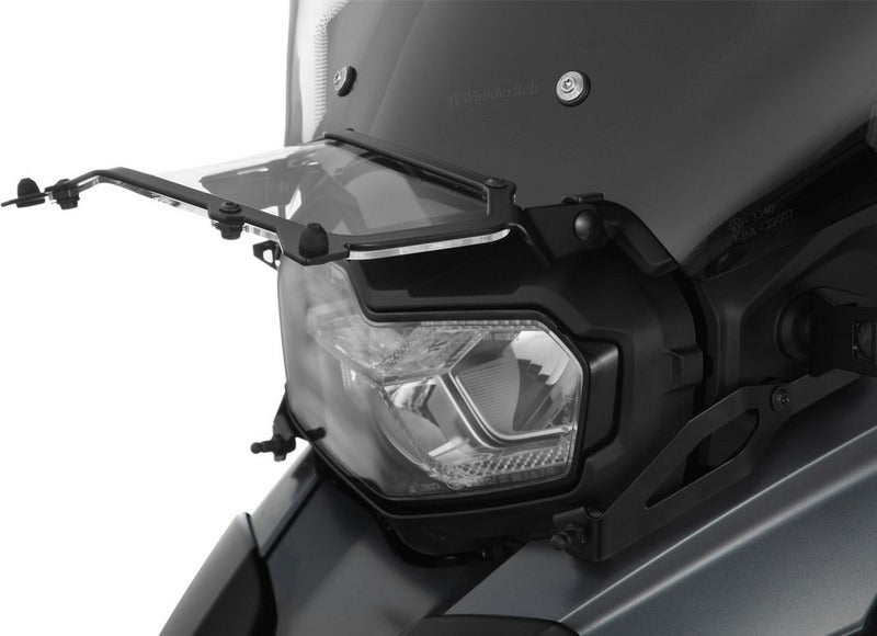 Wunderlich Headlight protector foldable »CLEAR« - With screen reinforcement bracket - black | 25851-302