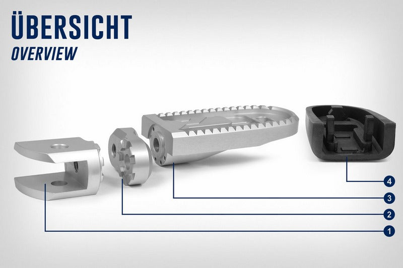 Wunderlich Vario Adapter Evo1 (Pair) - Silver, 30Mm | 25912-030