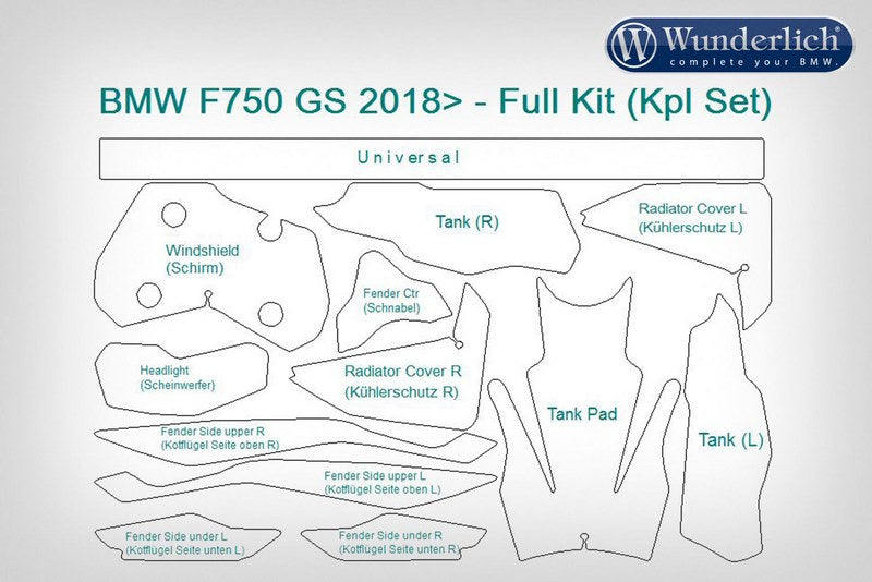 Wunderlich VentureShield paint complete Set - clear | 28224-000