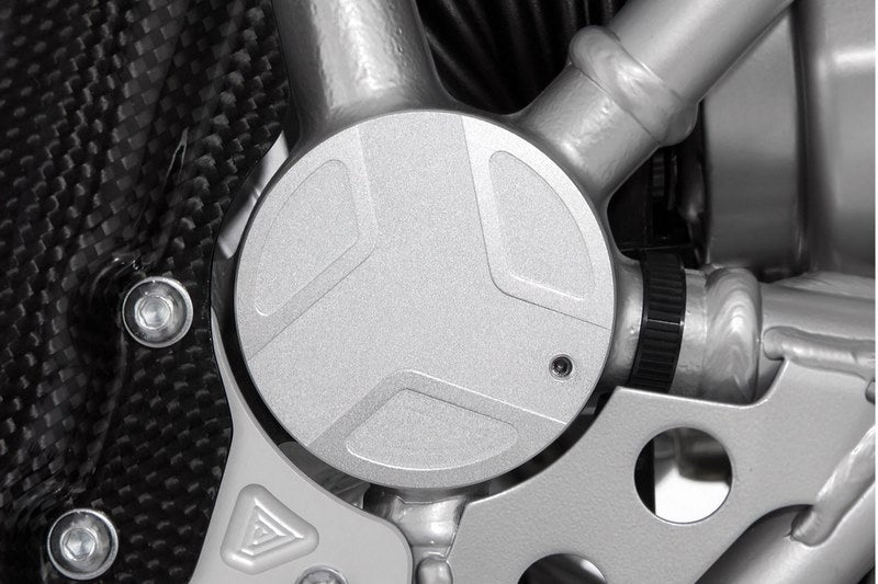 Wunderlich Swingarm Pivot Covers - Silver, Left | 28280-201