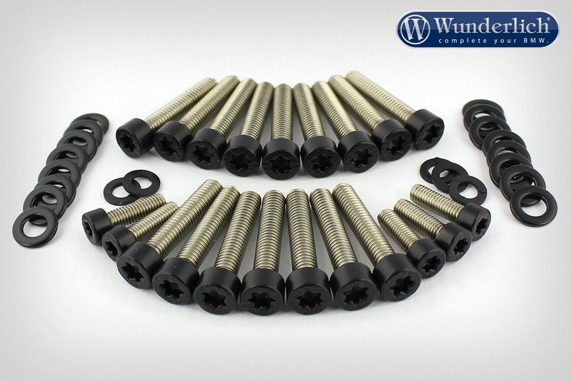 Wunderlich End cap screw set hexagon socket screw VA - black | 29010-007
