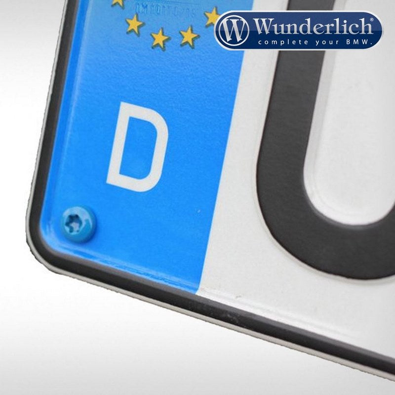 WUNDERLICH Coloured licence plate screw stainless steel M4.8x16 6-piece set | 29010-014