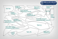 Wunderlich Complete paint protection set»VENTURESHIELD« - clear | 33160-400