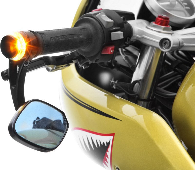 Wunderlich Adapter Handlebar End Mirror For Indicator M-Blaze - Set - Black | 35661-200