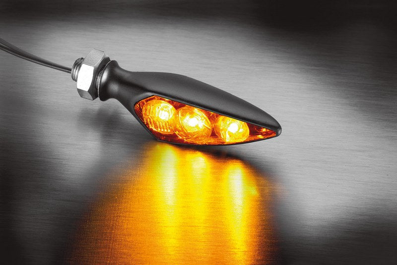 Wunderlich indicator bracket incl. Kellermann Rhombus S Dark indicator - Set - black | 38983-012