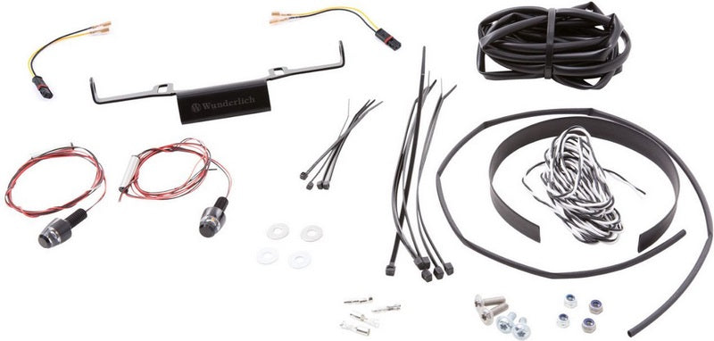 WUNDERLICH Indicator set mo.blaze pin for WUNDERLICH license plate holder - 220mm - black | 38983-202