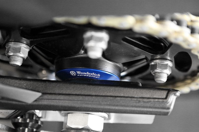 WUNDERLICH TRACKDAY back wheel spacing sleeve - Chain side - blue | 42145-508