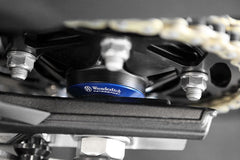 WUNDERLICH TRACKDAY back wheel spacing sleeve - Chain side - blue | 42145-508