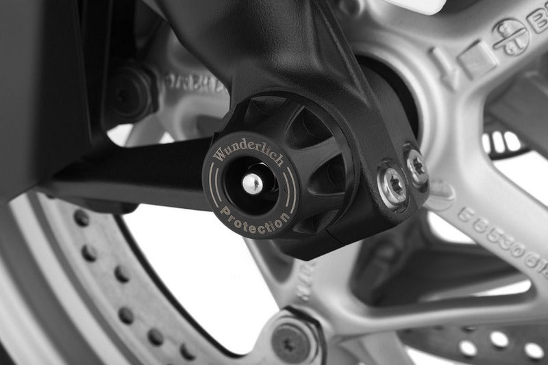 Wunderlich “Doubleshock” Axle Crash Pads - Front - Black | 42156-102