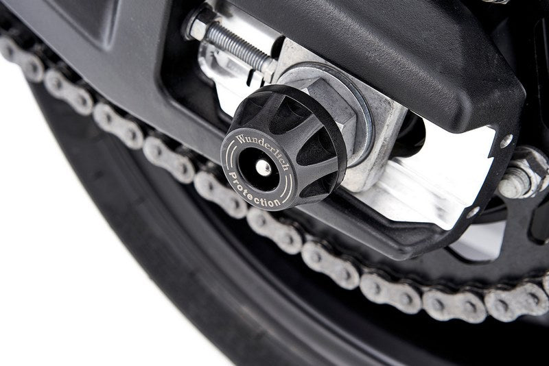 Wunderlich “DOUBLESHOCK” axle protection pads - rear - black | 42159-102