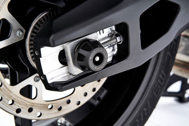 Wunderlich “DOUBLESHOCK” axle protection pads - rear - black | 42159-102