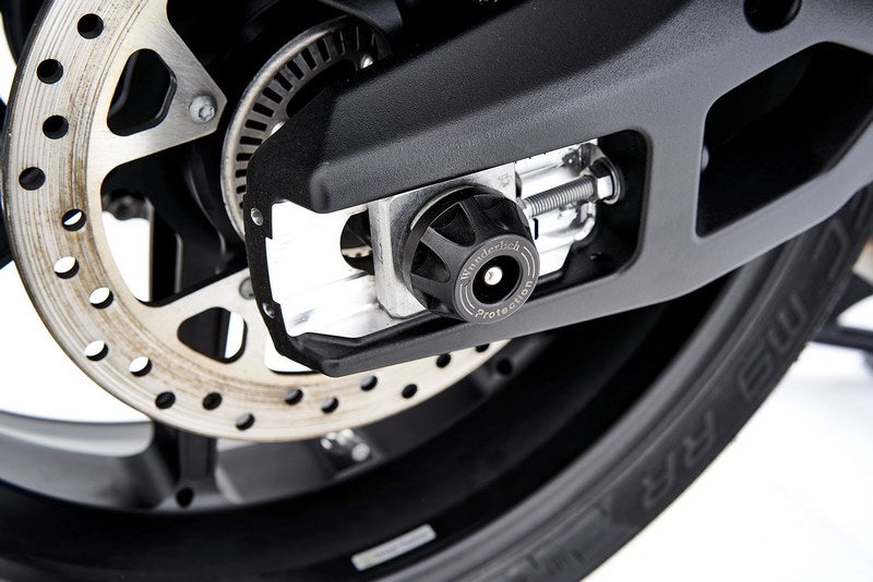 Wunderlich “DOUBLESHOCK” axle protection pads - rear - black | 42159-102