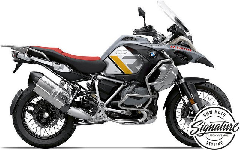 WUNDERLICH R-Line Side Sticker Clear tank decorative kit - black-yellow | 48300-114
