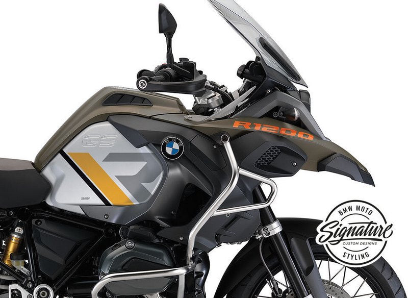 WUNDERLICH R-Line Side Sticker Clear tank decorative kit - black-yellow | 48300-114