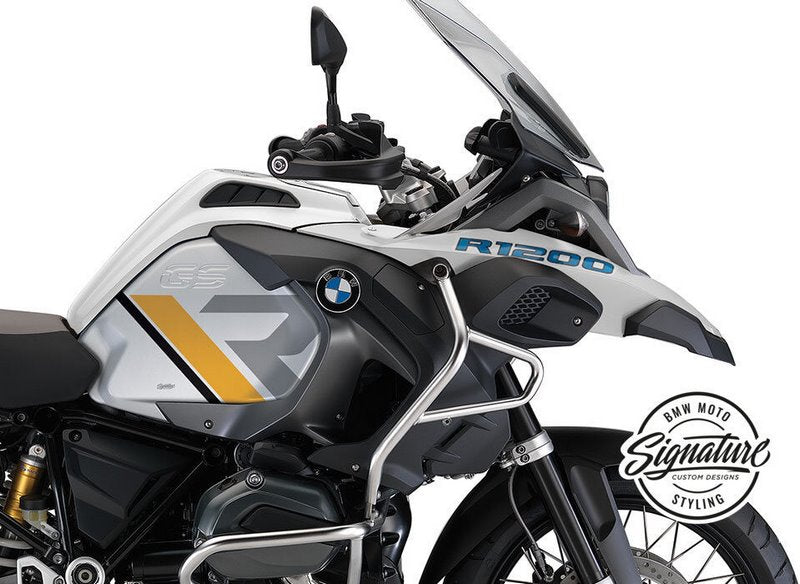 WUNDERLICH R-Line Side Sticker Clear tank decorative kit - black-yellow | 48300-114