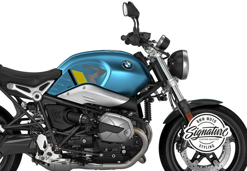 WUNDERLICH R-Line Side Sticker Clear tank decorative kit - black-yellow | 48300-124