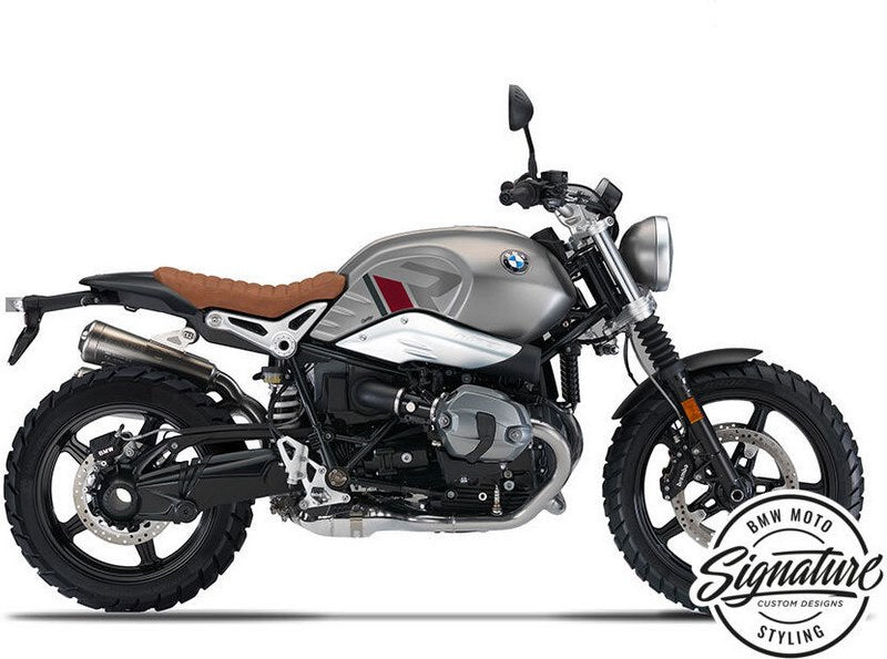 WUNDERLICH R-Line Side Sticker Clear tank decorative kit - silver-red | 48300-127