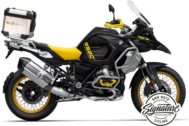 WUNDERLICH Decorative kit for original aluminium topcase R-Line - black-yellow | 48700-134