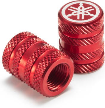 Yamaha Aluminum valve cap with knurled pattern | 90338-W1016-RE