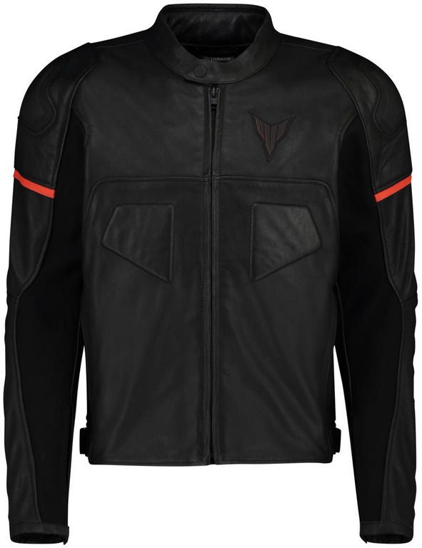 Yamaha MT Men's Leather Jacket Mt Lans Black/Gray | A19-EJ100-B1
