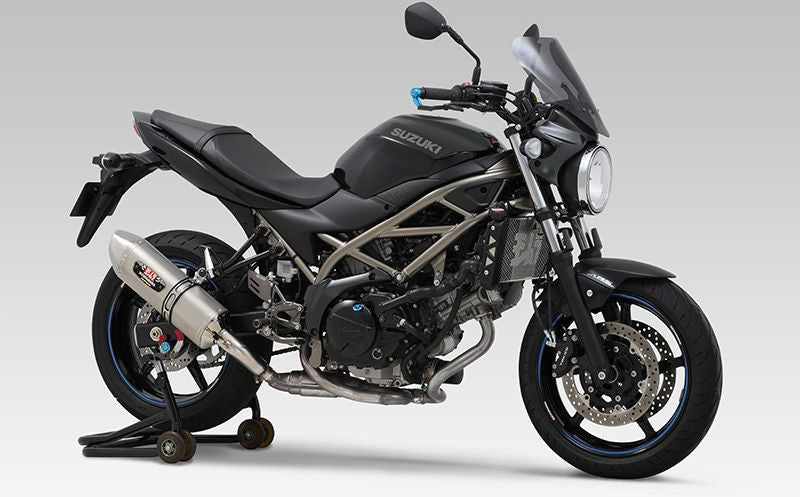 Yoshimura JMCA Slip-On R-77J SV650/SV650X 22 (ABS), Stainless cover, Stainless end | 110-119-5V50