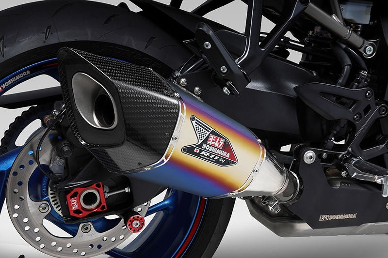Yoshimura JMCA GSX-S1000GT (22) Slip-On R-11Sq, Titanium Blue cover | 110-19E-L16G0
