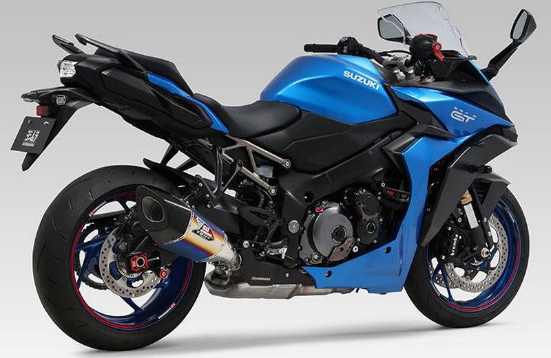 Yoshimura JMCA GSX-S1000GT (22) Slip-On R-11Sq, Titanium Blue cover | 110-19E-L16G0