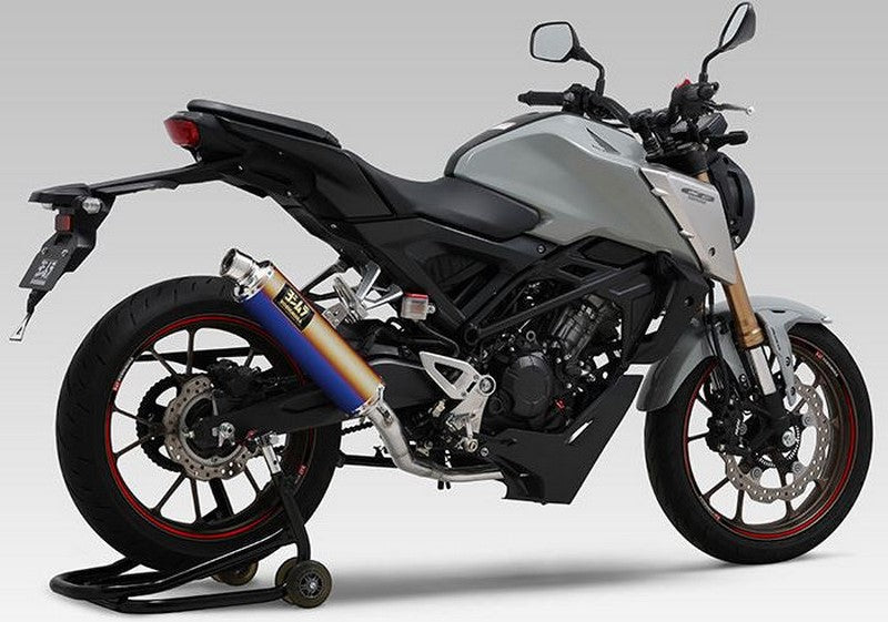Yoshimura JMCA Full System GP-MAGNUM 105 CB125R (21), Titanium Blue cover | 110A-45G-5U80B