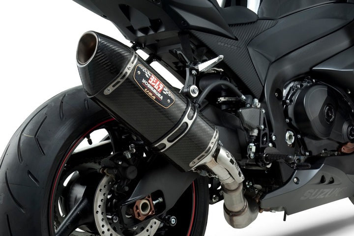 Yoshimura USA GSX-R1000 12-16 R-77 Stainless Slip-On Exhaust, W/ Carbon Fiber Muffler | 1118120220