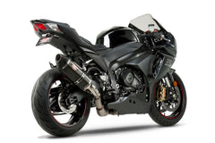 Yoshimura USA GSX-R1000 12-16 R-77 Stainless Slip-On Exhaust, W/ Carbon Fiber Muffler | 11181E0220