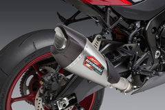 Yoshimura USA GSX-R1000 17-22 At2 Stainless Slip-On Exhaust, W/ Stainless Muffler | 11182BP521
