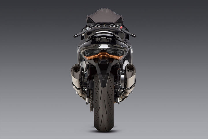 Yoshimura USA Hayabusa 2022-23 Race R-77 Dual Stainless Slip-On Exhaust, W/ Stainless Mufflers | 1121120520