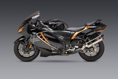 Yoshimura USA Hayabusa 2022-23 Race R-77 Dual Stainless Slip-On Exhaust, W/ Stainless Mufflers | 1121120520