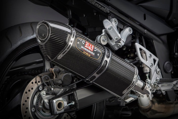 Yoshimura USA GSF/GSX1250Fa 07-16 R-77 Stainless Slip-On Exhaust, W/ Carbon Fiber Muffler | 1126202