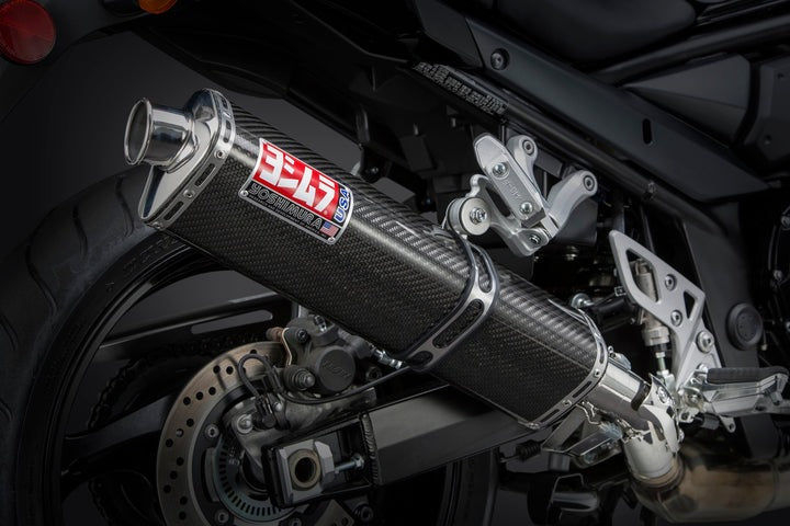 Yoshimura USA GSF/GSX1250Fa 07-16 TRS Stainless Slip-On Exhaust, W/ Carbon Fiber Muffler | 1126262