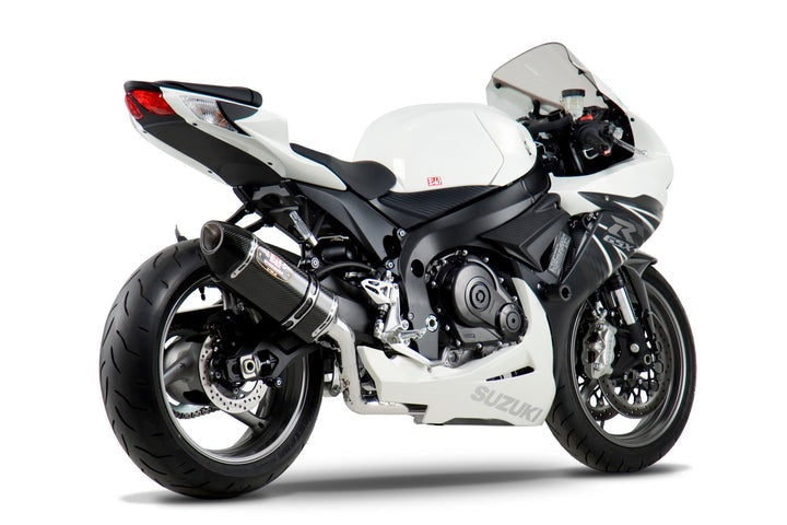Yoshimura USA GSX-R600/750 11-22 Race R-77 Stainless Full Exhaust, W/ Carbon Fiber Muffler | 1160000221